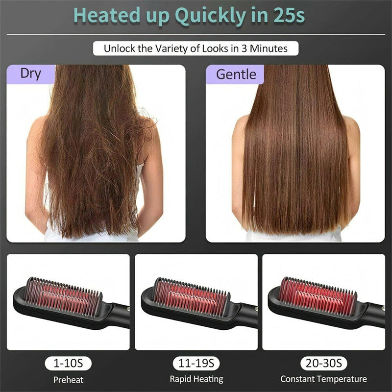 Nouvelle brosse lisseur electrique 2 en 1