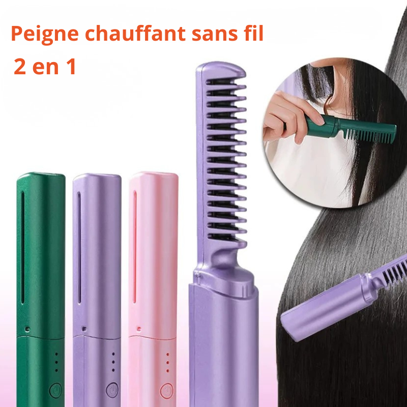 Brosse lissante professionnel sans fil